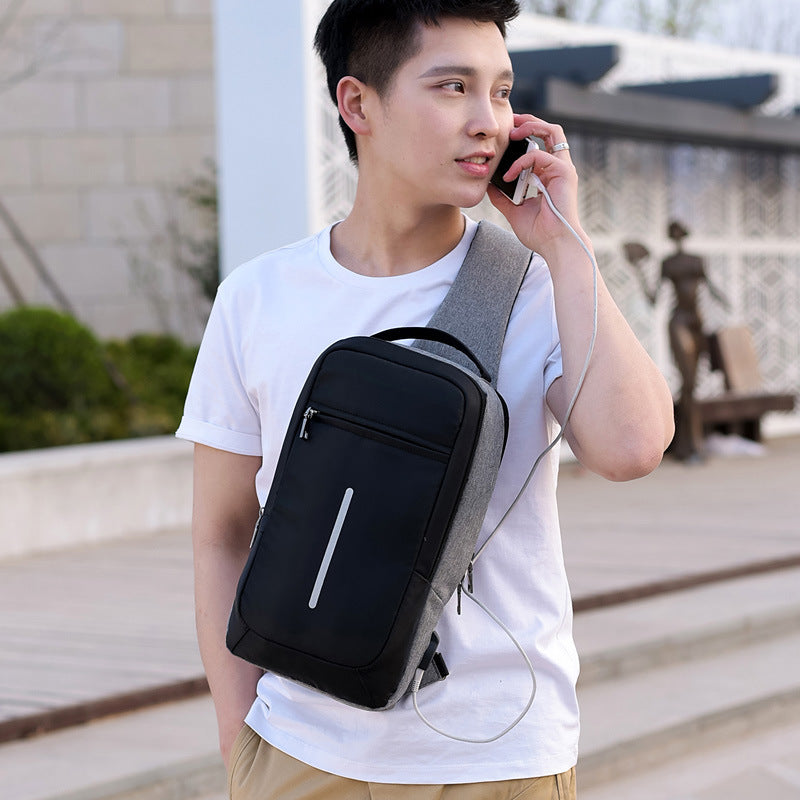 Sling Bag Crossbody Backpack with USB port for charging