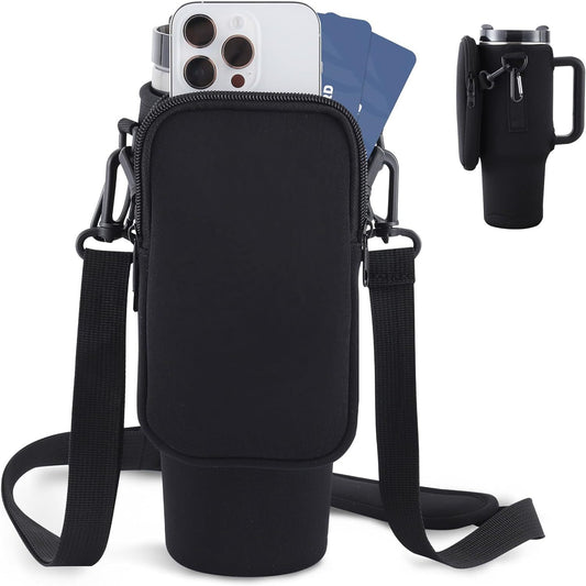 Water Bottle Sleeve w/clip-on carrying strap for 40oz Tumbler