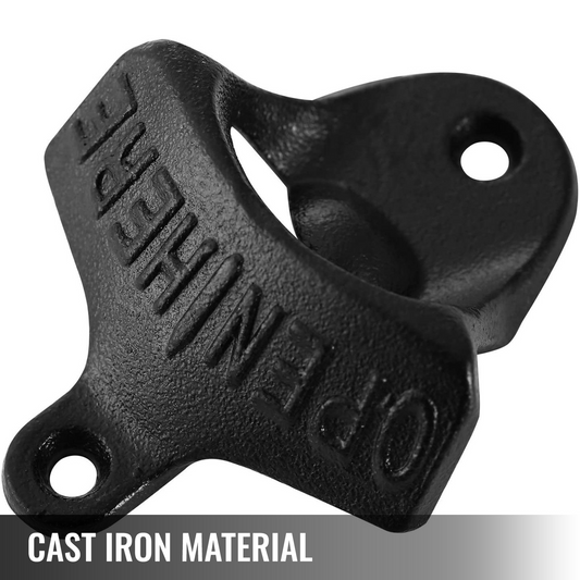 VEVOR Cast Iron Bottle Opener 100 Pcs Rustic Classic Wall Mount for Home Bars and Man Cave