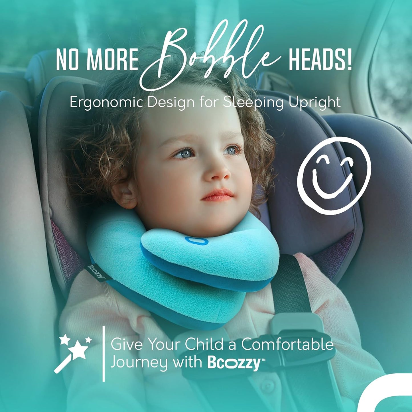 3-7 Y/O Kids Travel Neck Chin Supporting Pillow for Traveling in a Car Seat, Provides Double Support for Toddlers in Road Trips, Must Have Travel Essential, Carry Bag, Small Size, Gray