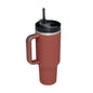 40 Oz Insulated Stainless Steel Tumbler With Handle and Straw