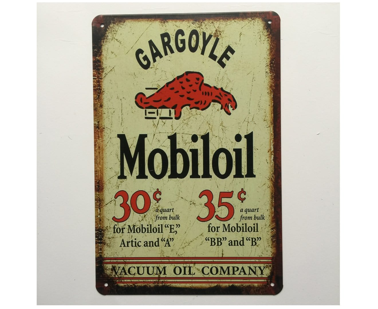 Mobiloil Metal Tin Poster