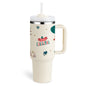 40 Oz Insulated Stainless Steel Tumbler With Handle and Straw