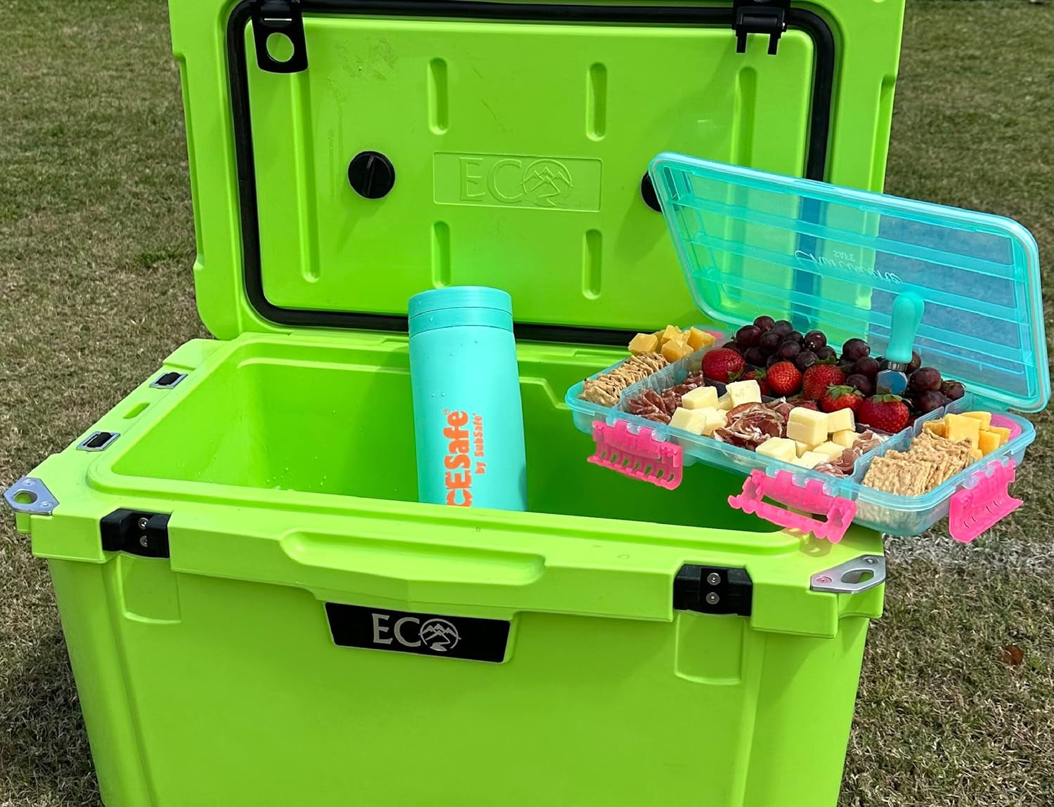 Charcuterie Safe - Waterproof Tackle Box Container Keeps Snacks Fresh & Dry on the Go - Fill with Meats, Cheese, Nuts - Perfect for the Boat, Beach, Parties & Tailgating - BPA Free