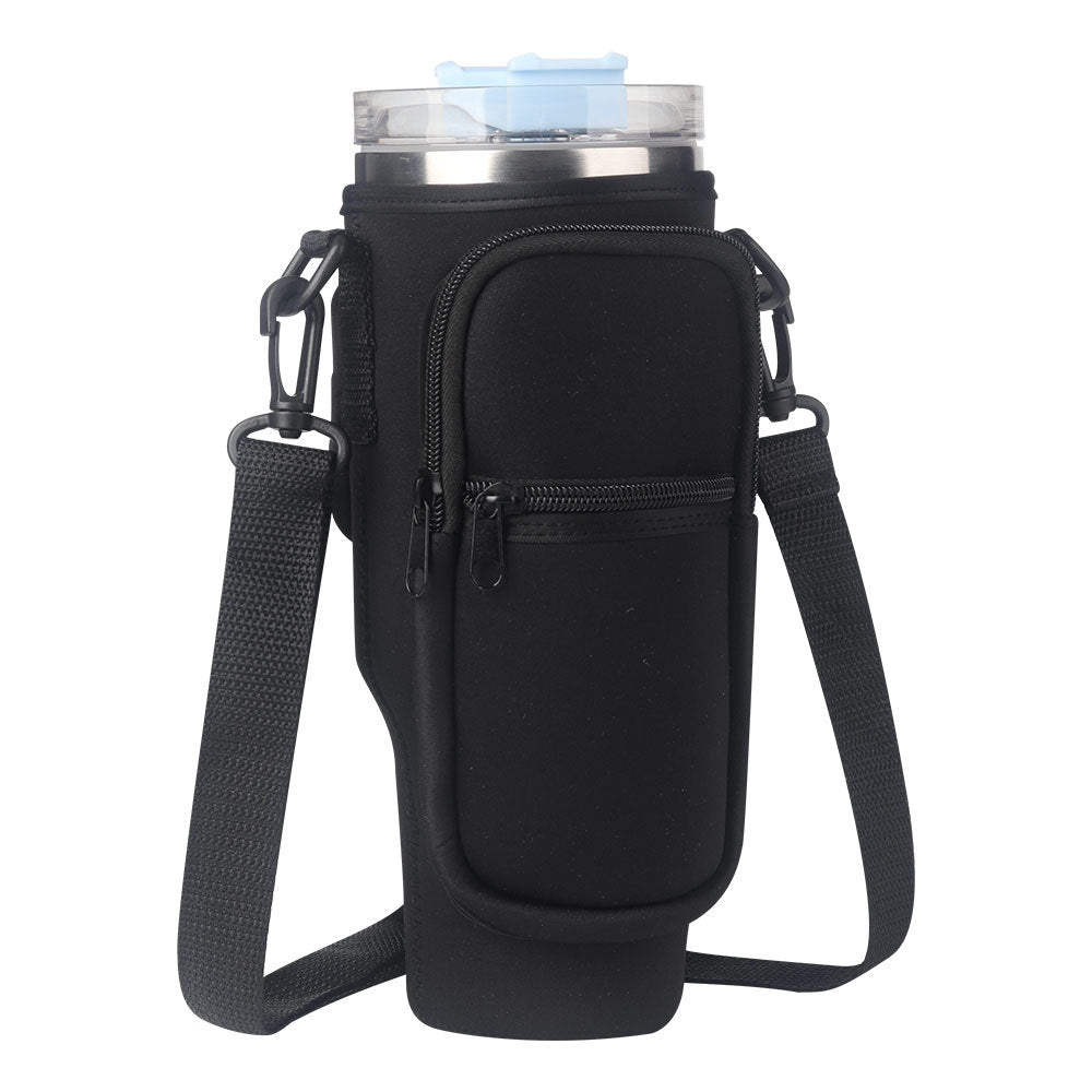 Neoprene Sleeve with zippable pocket for Tumblers