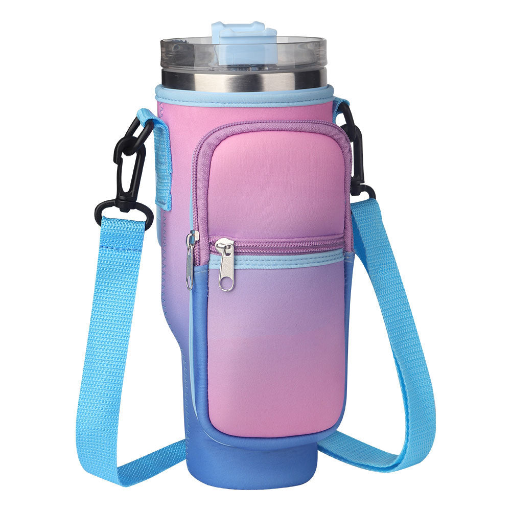 Neoprene Sleeve with zippable pocket for Tumblers