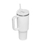 40Oz Stainless Steel Vacuum Insulated Tumbler with Lid and Straw Mug Coffee Cup Glass with Handle and Straw Perfect Gift