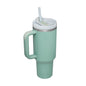 40 Oz Insulated Stainless Steel Tumbler With Handle and Straw