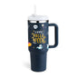 40 Oz Insulated Stainless Steel Tumbler With Handle and Straw