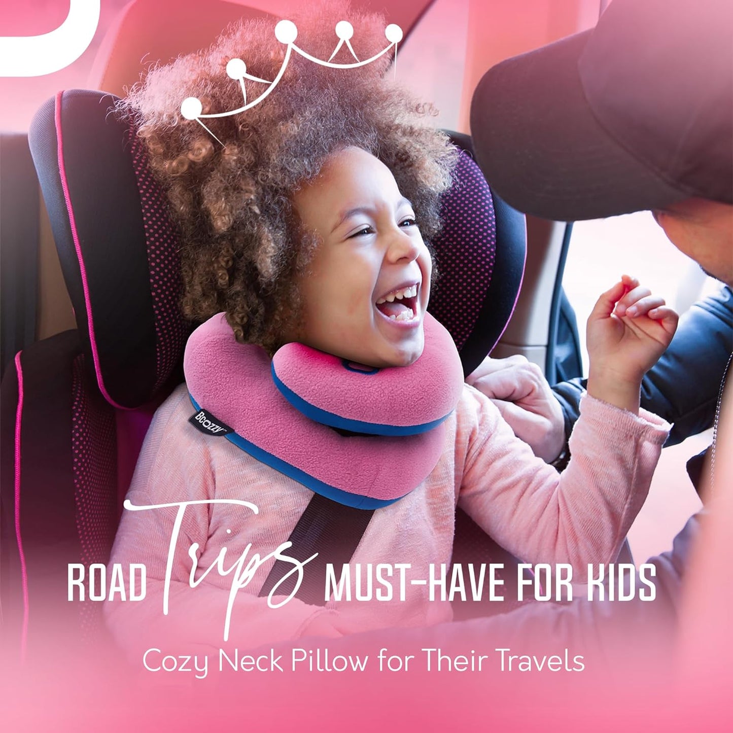 3-7 Y/O Kids Travel Neck Chin Supporting Pillow for Traveling in a Car Seat, Provides Double Support for Toddlers in Road Trips, Must Have Travel Essential, Carry Bag, Small Size, Gray