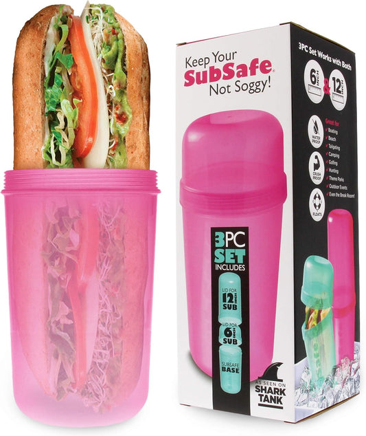 Sub Sandwich Container – This Reusable Sandwich Container Keeps Your Sub Safe, Not Soggy – Ideal Boating Accessories and Cooler Accessories – as Seen on Shark Tank, Makes a Great Gift