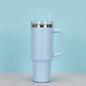 40oz Stainless Steel Vacuum Insulated Tumbler w/Handle and Lid w/straw